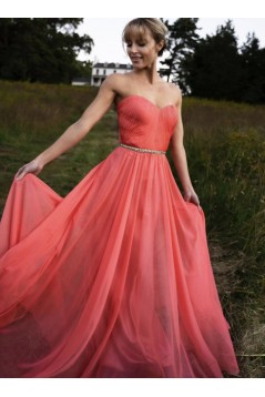 A-Line Chiffon Long Prom Dresses Formal Evening Gowns 901109