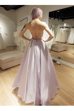 Long Satin V Neck Prom Dresses Formal Evening Gowns 901126