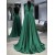 A-Line Long Green V Neck Prom Dresses Formal Evening Gowns 901133