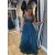 A-Line Long Blue Spaghetti Straps Prom Dress Formal Evening Gowns 901140