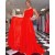 A-Line Long Red One Shoulder Prom Dress Formal Evening Gowns 901232