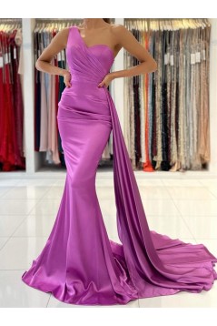 Mermaid One Shoulder Long Prom Dress Formal Evening Gowns 901251
