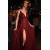 A-Line Sequin Tulle V Neck Long Prom Dress Formal Evening Gowns 901253