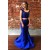 Long Royal Blue Two Pieces Mermaid Lace Prom Dress Formal Evening Gowns 901275
