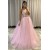 Long Pink Lace and Tulle Long Prom Dress Formal Evening Gowns 901287