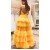 Long Yellow Spaghetti Straps Long Prom Dress Formal Evening Gowns 901290