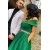 A-Line Long Green Off the Shoulder Beaded Prom Dress Formal Evening Gowns 901295