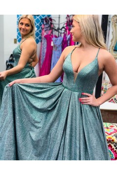 A-Line Sparkle Long Prom Dress Formal Evening Gowns 901300