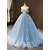 Long Blue Lace and Tulle Prom Dress Formal Evening Gowns 901308