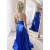 Long Royal Blue One Shoulder Prom Dress Formal Evening Gowns 901318
