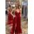 Long Red Sequin Tulle Prom Dress Formal Evening Gowns 901336