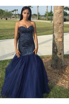 Mermaid Sweetheart Sequin Long Prom Dress Formal Evening Gowns 901338