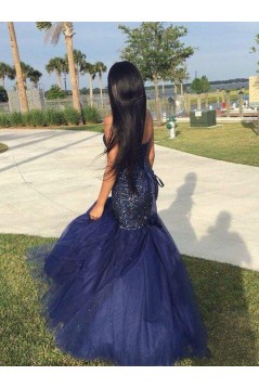 Mermaid Sweetheart Sequin Long Prom Dress Formal Evening Gowns 901338