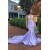 Elegant Mermaid Lavender Beaded Lace Prom Dress Formal Evening Gowns 901352