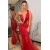Long Red Mermaid One Shoulder Lace Prom Dress Formal Evening Gowns 901364