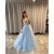 Long Blue Tulle and Lace Prom Dress Formal Evening Gowns 901391