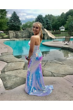 Mermaid Sparkle Lace Spaghetti Straps Prom Dress Formal Evening Gowns 901392