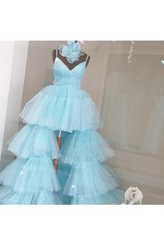 High Low Sparkle Tulle Prom Dress Formal Evening Gowns 901401