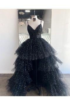 High Low Sparkle Tulle Prom Dress Formal Evening Gowns 901401