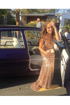Mermaid Sparkle Sequin Long Prom Dress Formal Evening Gowns 901403