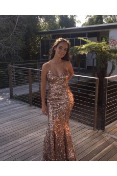Mermaid Sparkle Sequin Long Prom Dress Formal Evening Gowns 901403
