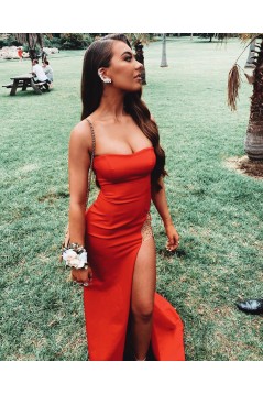 Simple Long Strapless Prom Dress Formal Evening Gowns 901414