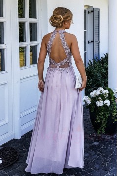 A-Line Chiffon and Lace Prom Dress Formal Evening Gowns 901423