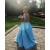 Long Blue Lace and Tulle Beaded Prom Dress Formal Evening Gowns 901429