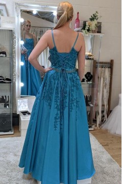 A-Line Spaghetti Straps Lace Prom Dress Formal Evening Gowns 901435