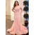 Long Pink Mermaid Lace Prom Dress Formal Evening Gowns 901445