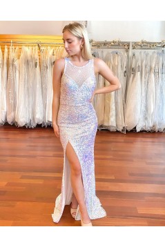 Long Mermaid Sequin Prom Dress Formal Evening Gowns 901449
