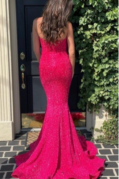 Long Royal Blue Sequin Prom Dress Formal Evening Gowns 901457