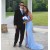 Long Blue Mermaid Sequin Prom Dress Formal Evening Gowns 901459