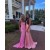 Long Pink Spaghetti Straps Sequin Prom Dress Formal Evening Gowns 901461