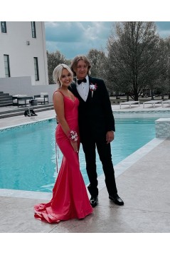 Mermaid Spaghetti Straps Long Prom Dress Formal Evening Gowns 901462