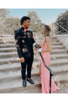 Long Sequin Spaghetti Straps Prom Dress Formal Evening Gowns 901464