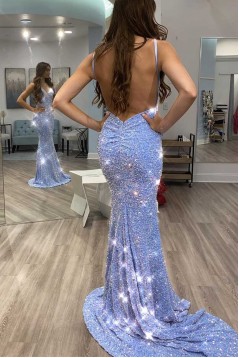 Long Sequin V Neck Prom Dress Formal Evening Gowns 901489