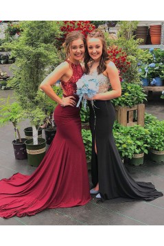 Mermaid Beaded Lace Long Prom Dress Formal Evening Gowns 901498