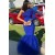 Long Royal Blue Mermaid One Shoulder Prom Dress Formal Evening Gowns 901504