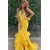 Long Yellow Mermaid Lace Prom Dress Formal Evening Gowns 901528