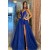 Long Royal Blue Lace and Tulle Prom Dresses Formal Evening Gowns 901531