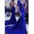 Long Royal Blue Mermaid Lace Prom Dresses Formal Evening Gowns 901543