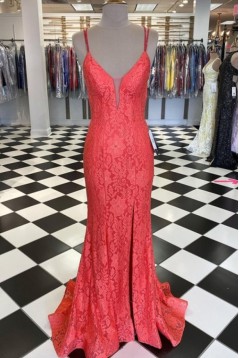 Mermaid Lace Long Prom Dresses Formal Evening Gowns 901567