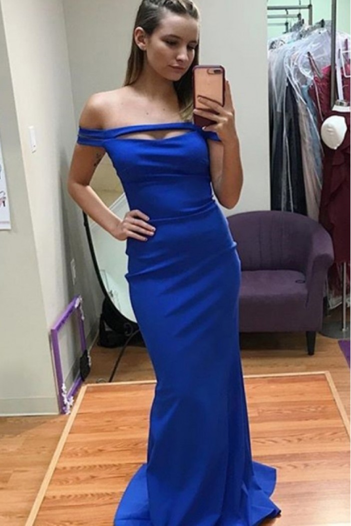 Long Royal Blue Mermaid Prom Dresses Formal Evening Gowns 901570