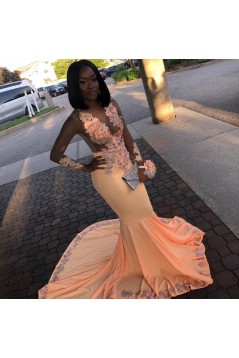 Long Mermaid Lace Prom Dresses Formal Evening Gowns 901593