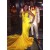 Long Yellow Mermaid One Shoulder Prom Dresses Formal Evening Gowns 901597