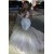 Long White Mermaid Sparkle Lace Prom Dresses Formal Evening Gowns 901599