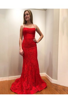 Elegant Mermaid Long Black Lace Prom Dresses Formal Evening Gowns 901642