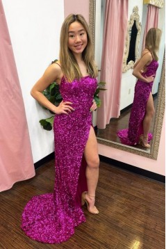 Long Sparkle Sequin Prom Dresses Formal Evening Gowns 901659