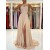 Long Chiffon and Lace One Shoulder Prom Dresses Formal Evening Gowns 901673